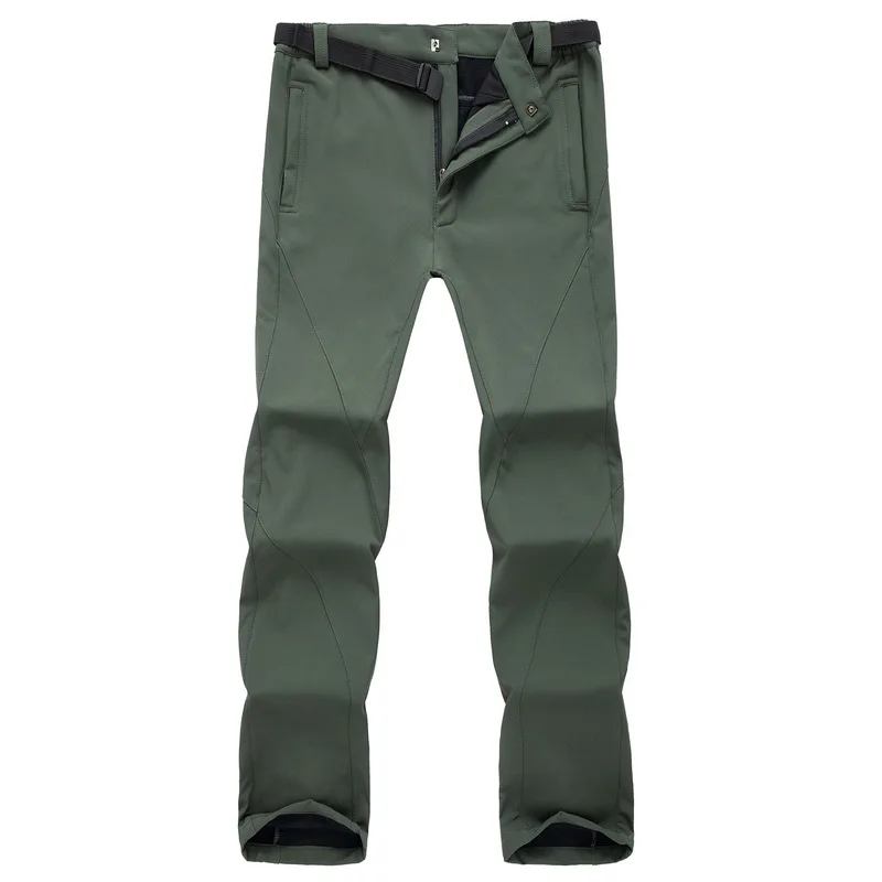 Men Army Green WindTaste для мужчин и женщин походные брюки зимние теплые уличные брюки для скалолазания треккинговые женские теплые флисовые брюки брендовая одежда KA021 - Цвет: Men Army Green