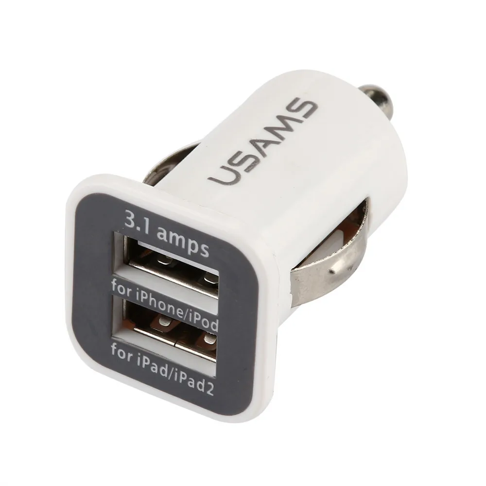 Двойной высокоскоростной USB 2 0 порт DC12V 24V автомобильное зарядное устройство 3.1A