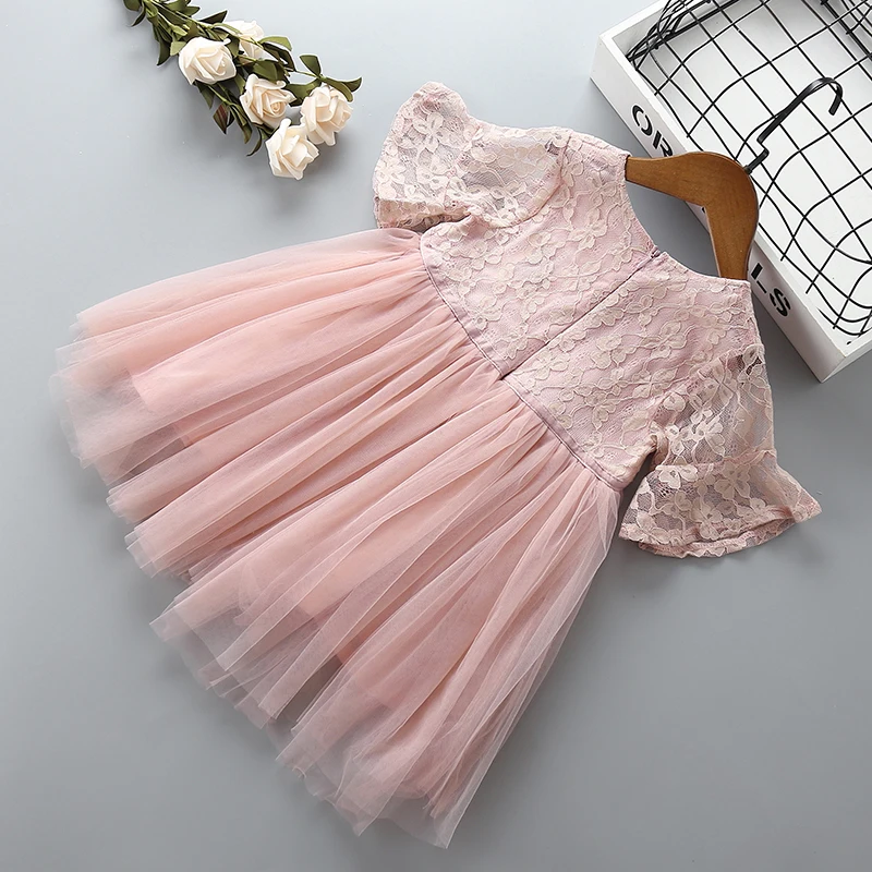 0-6 years High quality girl dress 2021 summer new fashion casual flower kid children formal party birthday princess | Детская одежда и