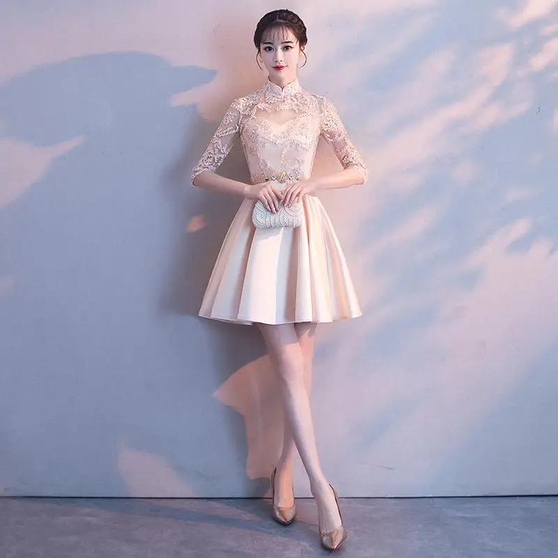 Золотые блестки Cheongsam Мода Тонкий знаменитости блестящие облегающее платье Полная длина сексуальные невесты блестящие вечерние платья макси 3XL - Цвет: Style S