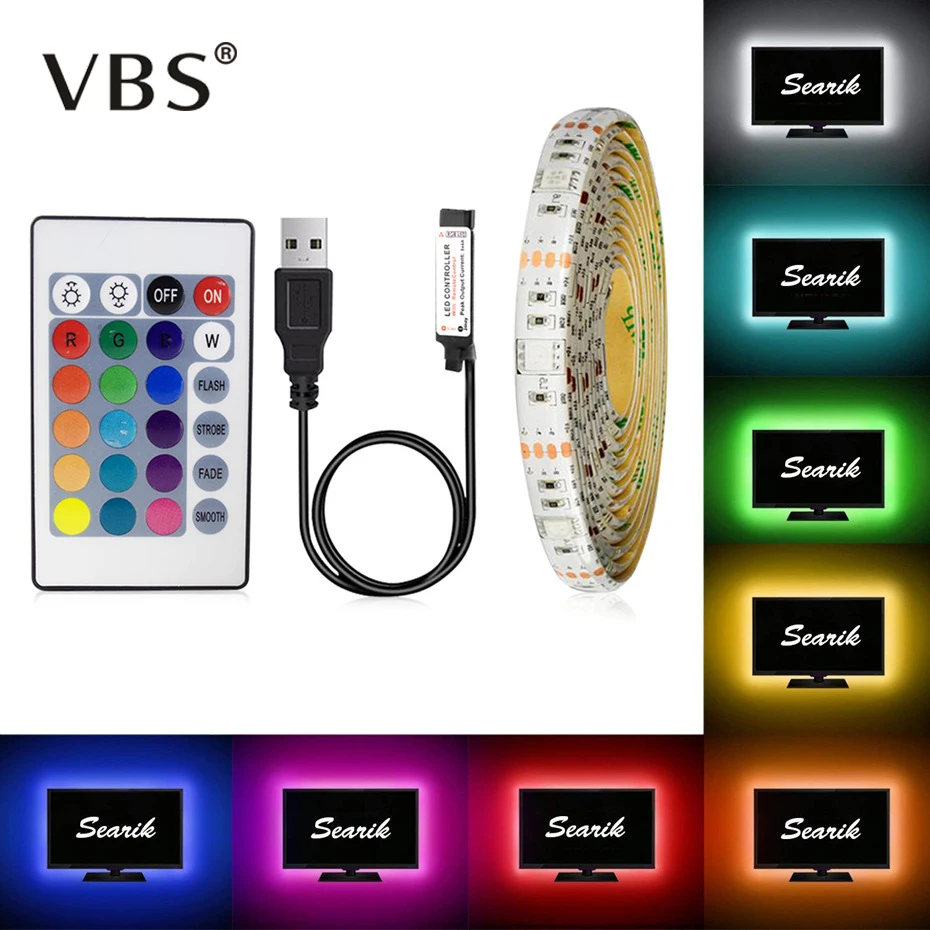 5V USB Мощность Светодиодные ленты RGB/белый/теплый белый Тира светодиодный HD ТВ