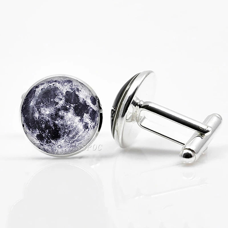 Изображение Galaxy Nebula Planet Art мужские запонки для рубашки стеклянные кабошон
