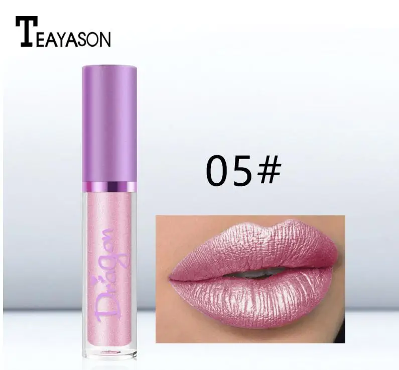Teayason алмаз sparkle series с золотым блеском, блеск для губ, губной помады в 6 видов цветов - Цвет: 5