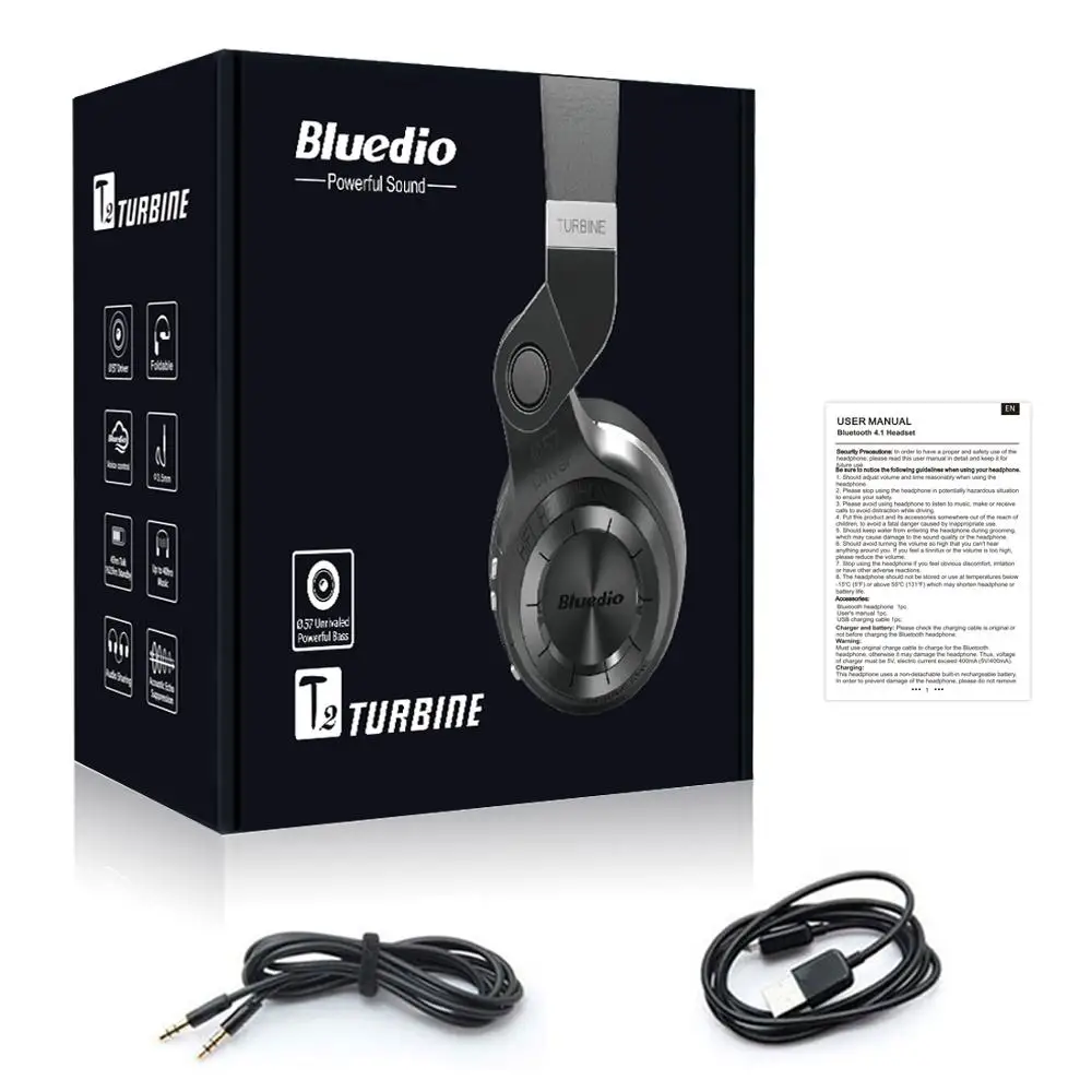 Оригинальные Bluetooth наушники Bluedio T2S беспроводные складные стереозвуковые