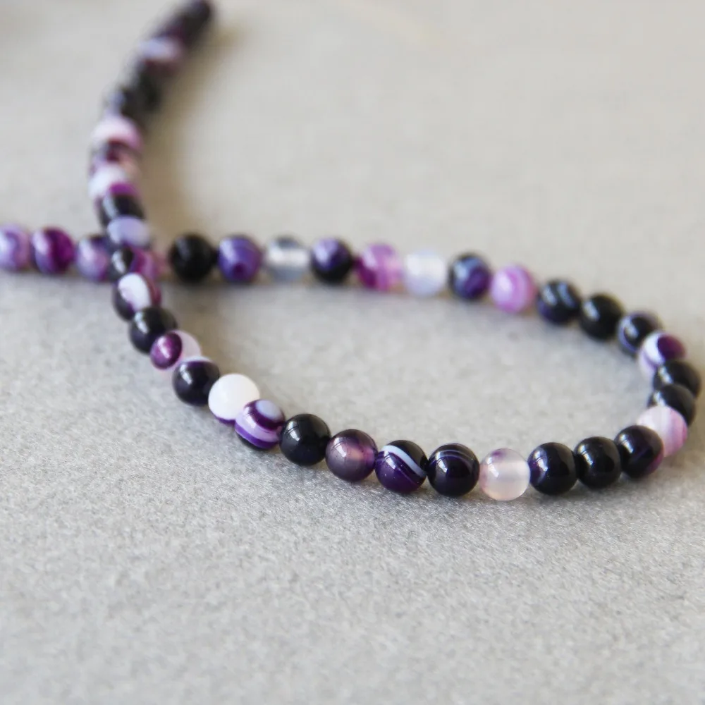 (Min Order1) 6mm Fashion Multicolor Natural Onyx Beads Round Shape Loose Stone 15inch Jewelry Making Design Wholesale | Украшения и