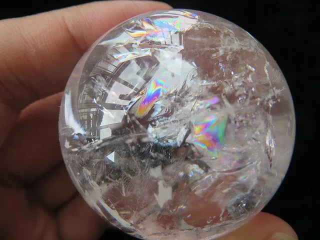 Натуральный прозрачный кварц радуги шар хрустальный Исцеление 99 г | Дом и сад