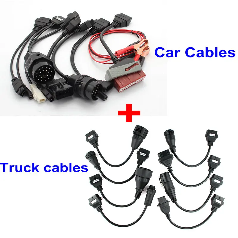 car truck cables Двойной зеленый PCB V3.0 Nec Реле tcs cdp pro bluetooth R0 keygen автомобильные кабели как Multidiag pro obd2 сканер диагностический инструмент - Цвет: car truck cables