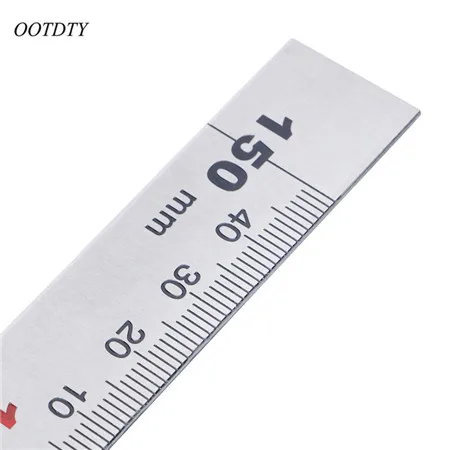 Регулируемая квадратная Метрическая линейка OOTDTY из нержавеющей стали 150x300 мм с