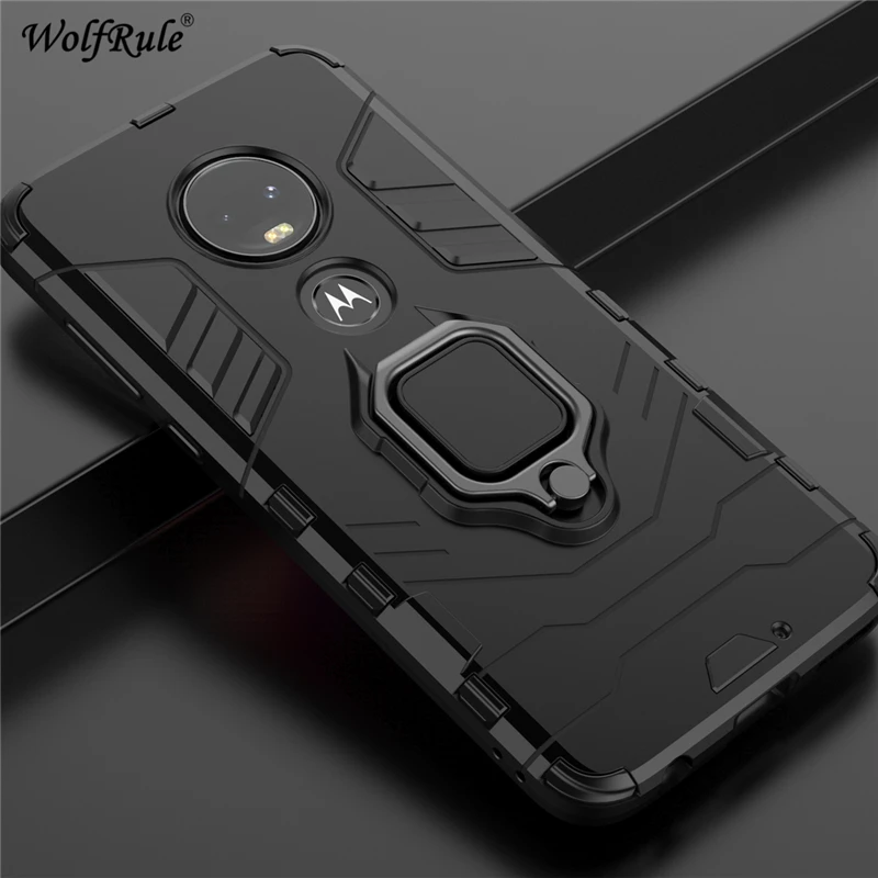 Магнитный чехол-держатель для Motorola Moto G7 Plus прочный металлический чехол-подставка