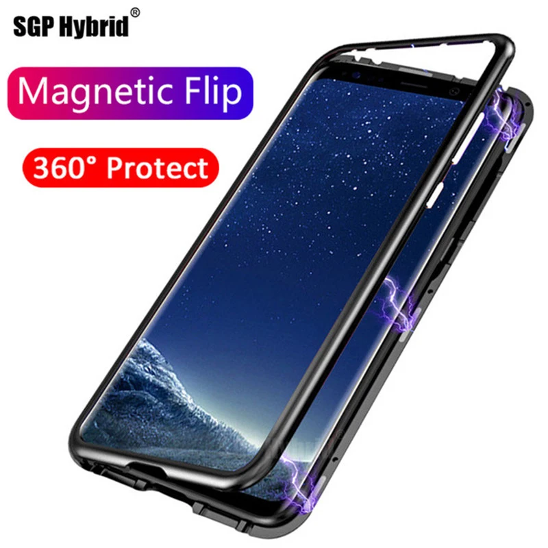 Magnet Bumper Case on For Samsung Galaxy S10 S10E S10plus mobile Phone Cases A20 A30 A50 S8 S9 J4 J6 plus note 8 9 A7 A9 M20 | Мобильные