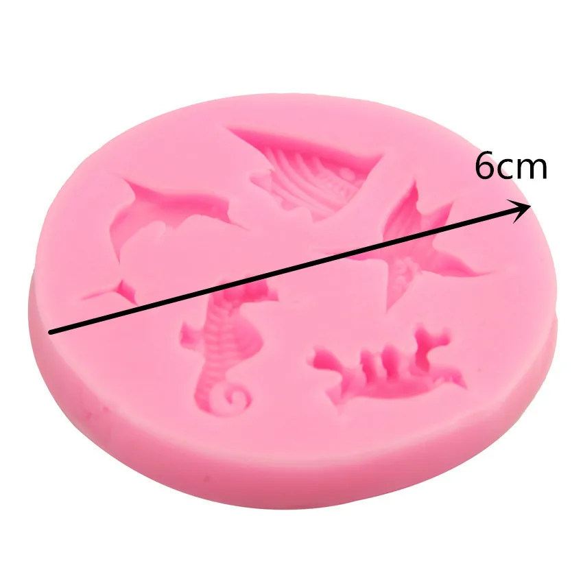 Дельфины морской Краб силикон сделай сам мир силиконовая форма для сахарных