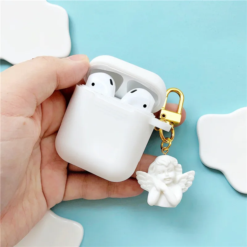 Новое поступление, силиконовый чехол для Apple Airpods, аксессуары для bluetooth-наушников, защитный чехол Air pods с брелоком