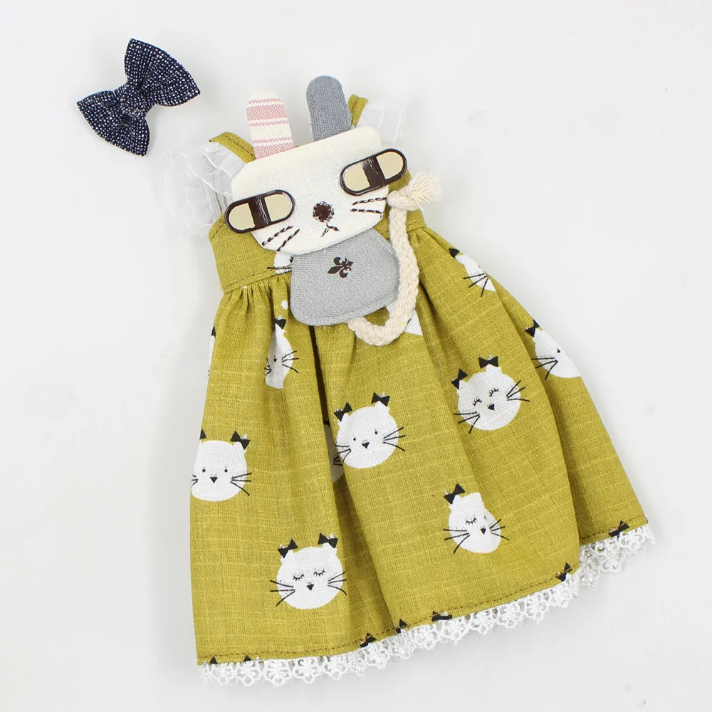 Наряды для куклы Blyth, милое платье с котом, комплект заколок для 1/6 пуллипа, Джерри, licca icy dbs doll