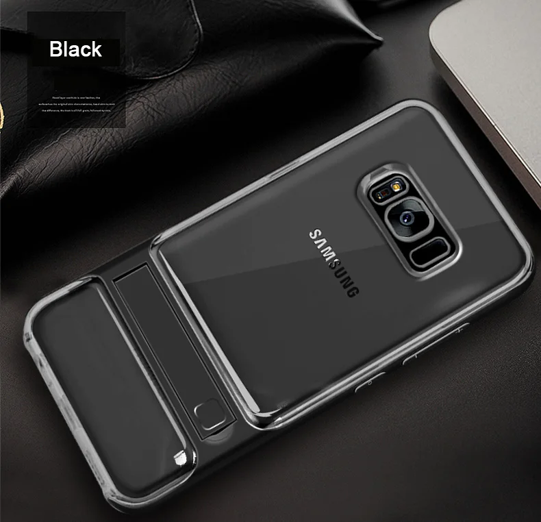 ITEUU PC TPU чехол с подставкой для samsung Galaxy S8 S8 Plus чехол s Мягкий противоударный чехол для samsung S8 S8Plus