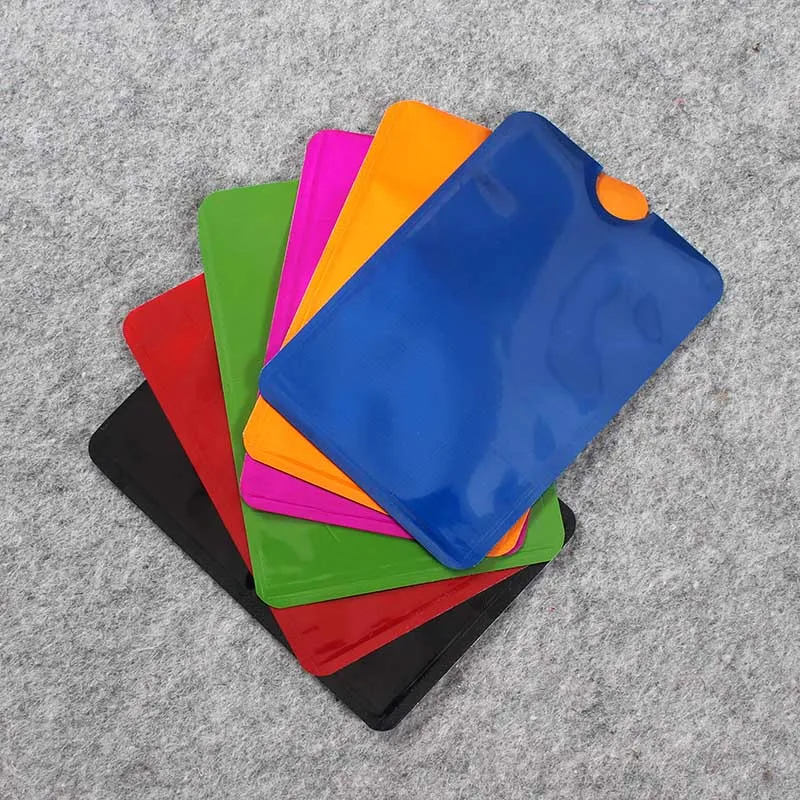 

6 шт., разноцветный защитный чехол-кошелек с Rfid-защитой