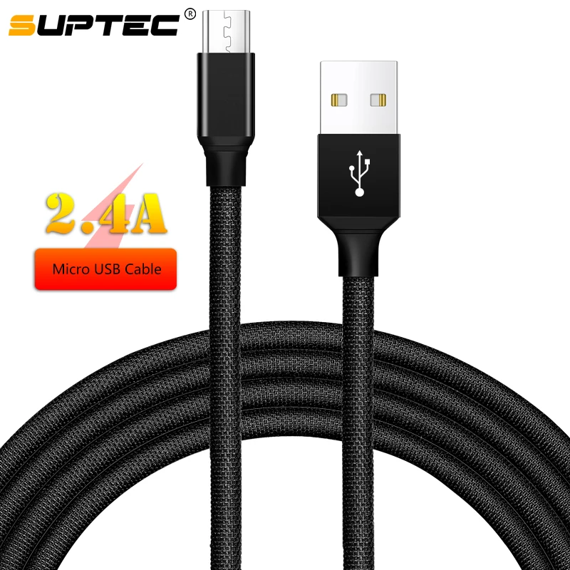 Новый Премиум кабель Micro USB SUPTEC 2 4 А быстрой зарядки и передачи данных для Samsung S6 S5 S4