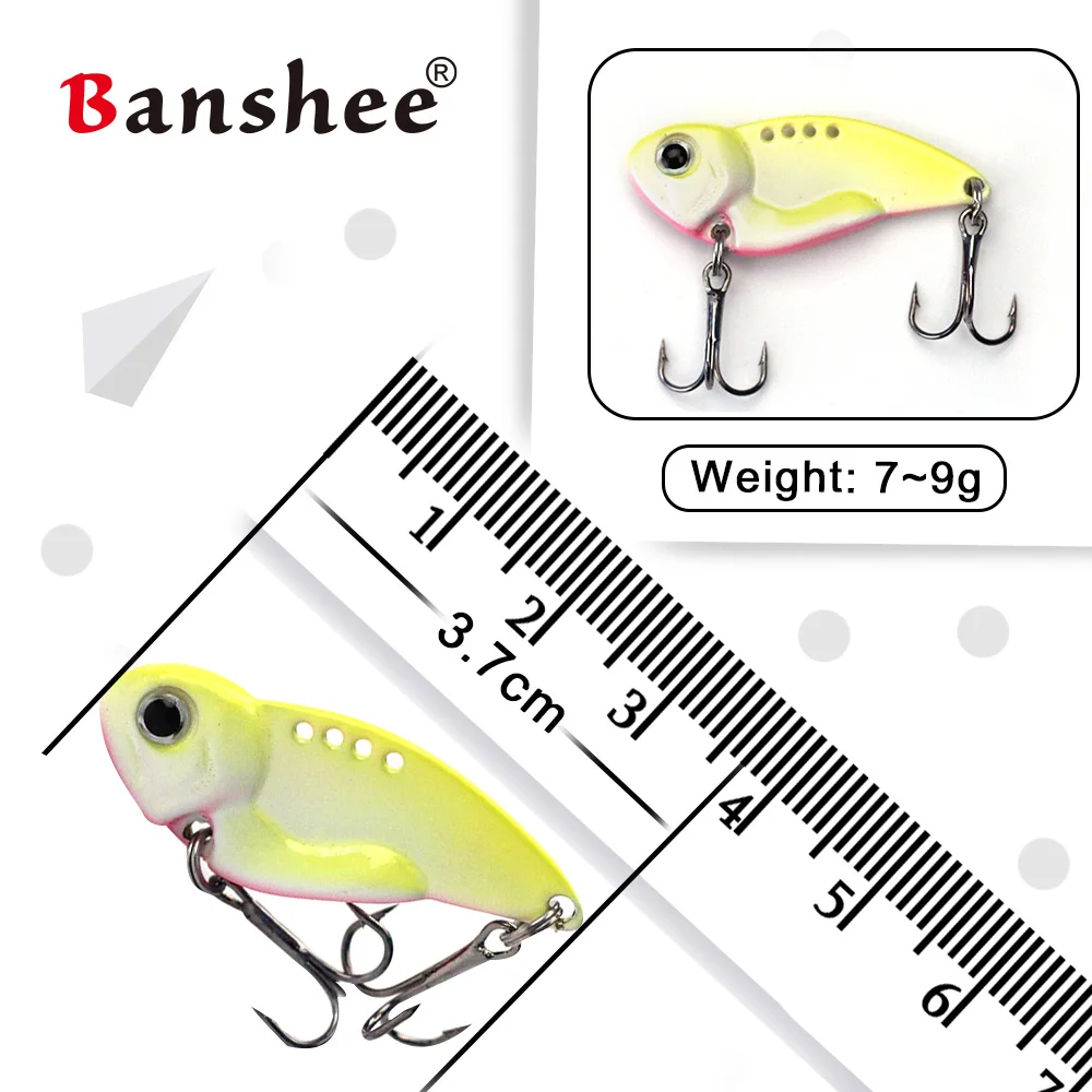 Banshee37 мм 8 г металлическая блесна мини Vibe vivide DD02 беспламенная Тонущая наживка для