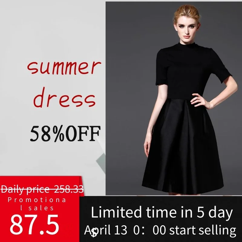 Одежда женская с длинным рукавом черная весна лето платье Vetement Femme 2019 high end