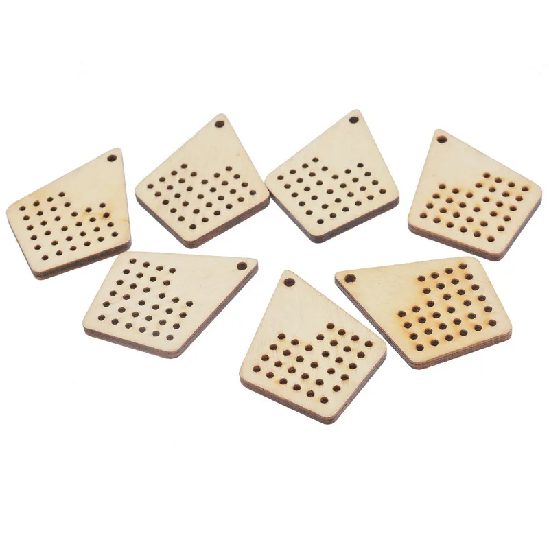 Поделки своими руками 10 шт. натуральная круглая с несколькими отверстиями