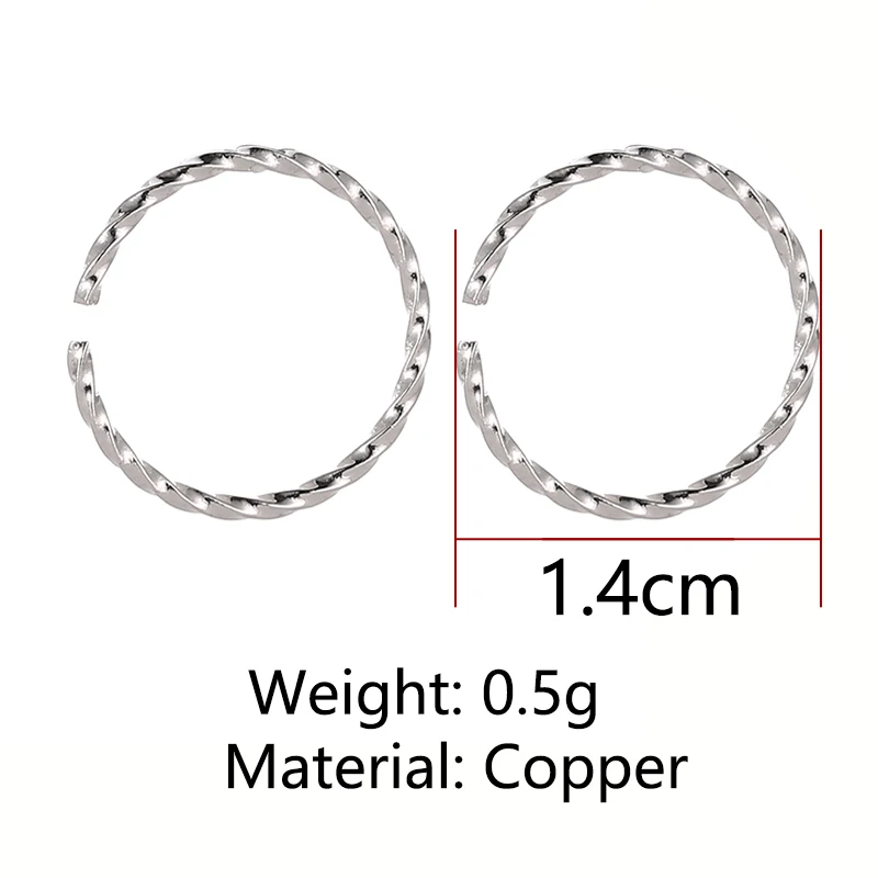 Простые тонкие открытые клипсы для ушей позолоченные серебряные медные серьги