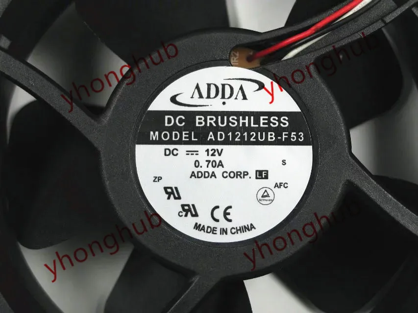 ADDA AD1212UB F53 DC 12V 0.70A 120x120x38 мм версия 3 провода Сервер вентилятор охлаждения|square fan|server