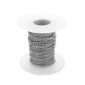 10 ярдоврулон, гипоаллергенные круглые Звенья из нержавеющей стали 316L, 1,5 мм, 2 мм, 2,5 мм, 3 мм