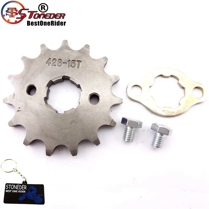Передняя цепная Звездочка STONEDER 428 15 зуб 20 мм Шестерня для 50cc 70cc 90cc 110cc 125cc 140cc 150cc 160cc