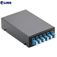 2pc 12core fiber optic termination box full installed lc pigtailadapter spcc 6 port mini patch panel ftth elink 1 0mm thickness