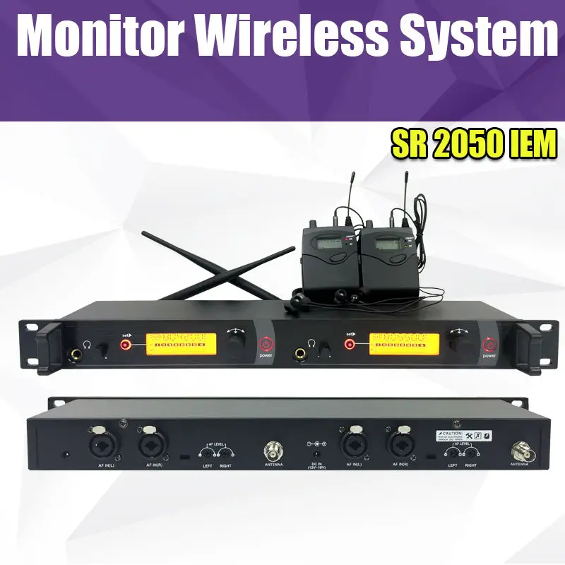 Беспроводная система в ушах Двойной передатчик профессиональный мониторинг для