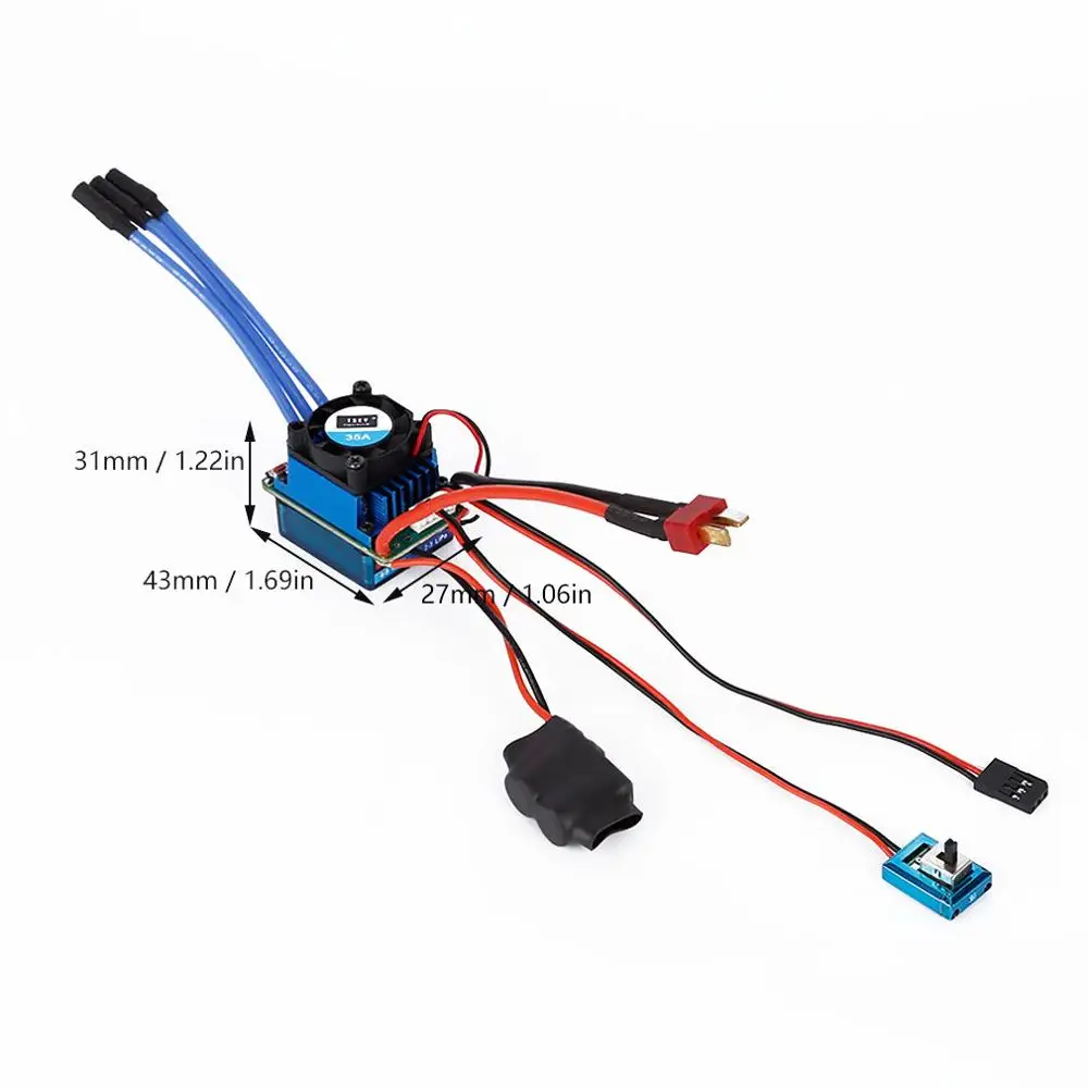 Гоночный 35A ESC бесщеточный Электрический регулятор скорости для 1:12 1:10 RC Car Truck |