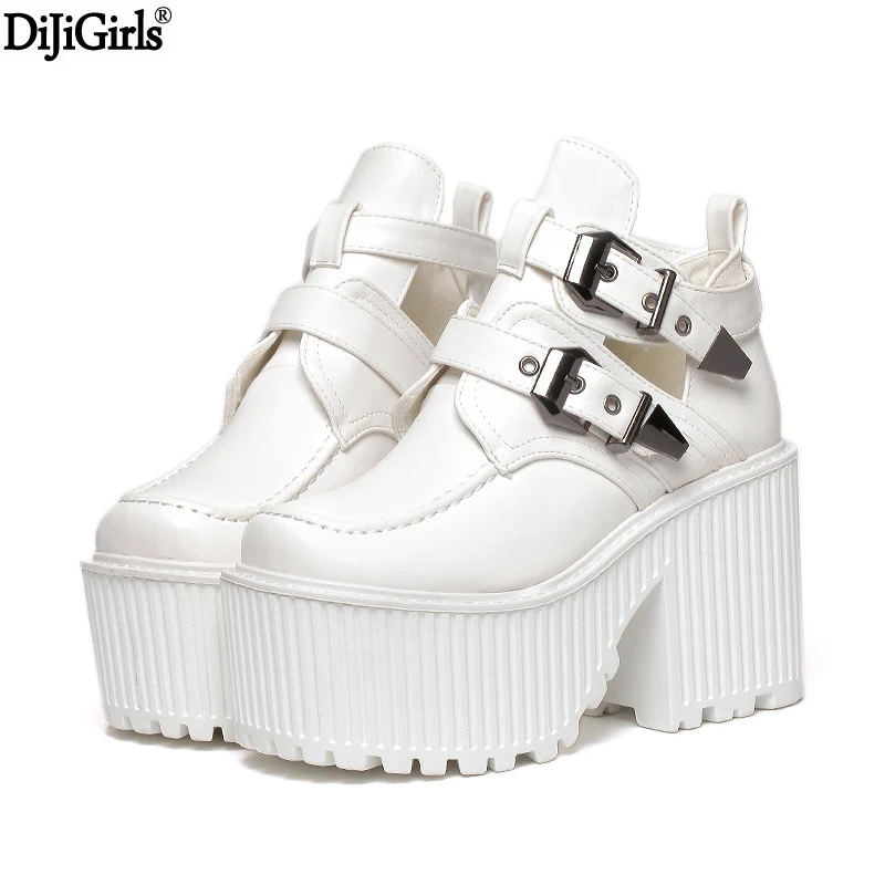 Стильные ботинки черного цвета с ремешком из искусственной кожи (полиуретан)