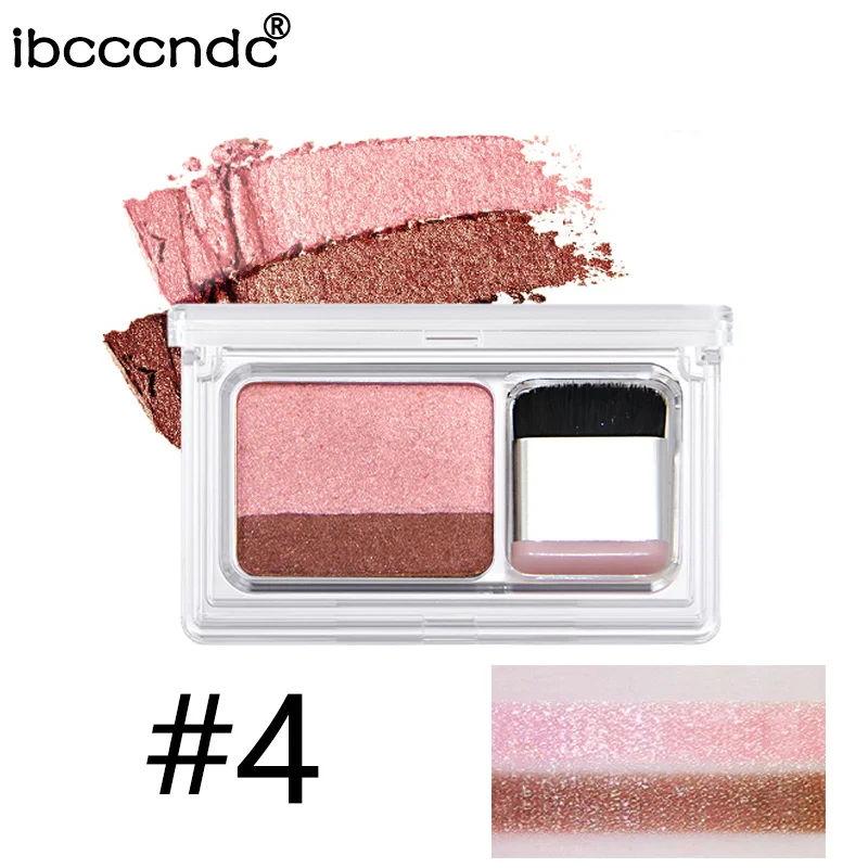 Совершенно новая палитра блестящих теней для век 2 цвета косметика в Корейском