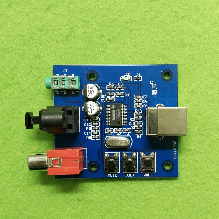 Звуковая карта PCM2704 USB аудиоцап вход аналоговый коаксиальный волоконный выход