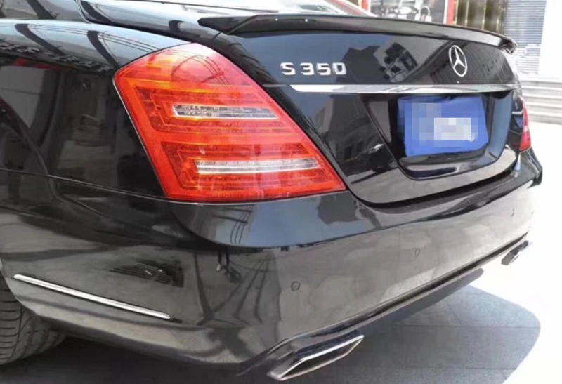 Для Mercedes S class w221 2006-2013 AMG СТИЛЬ ABS спойлер из материала задний багажник крылья хвост губы для benz S320 S400 S420 S450 S600