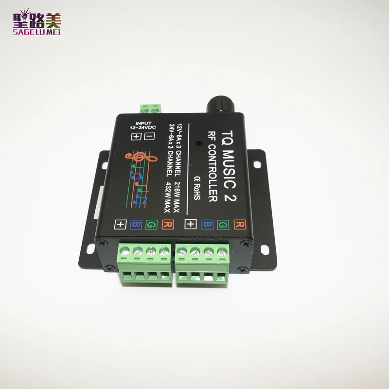 DC12 24V 18A Радиочастотный пульт RGB Светодиодная лента Музыка 2 управления Лер