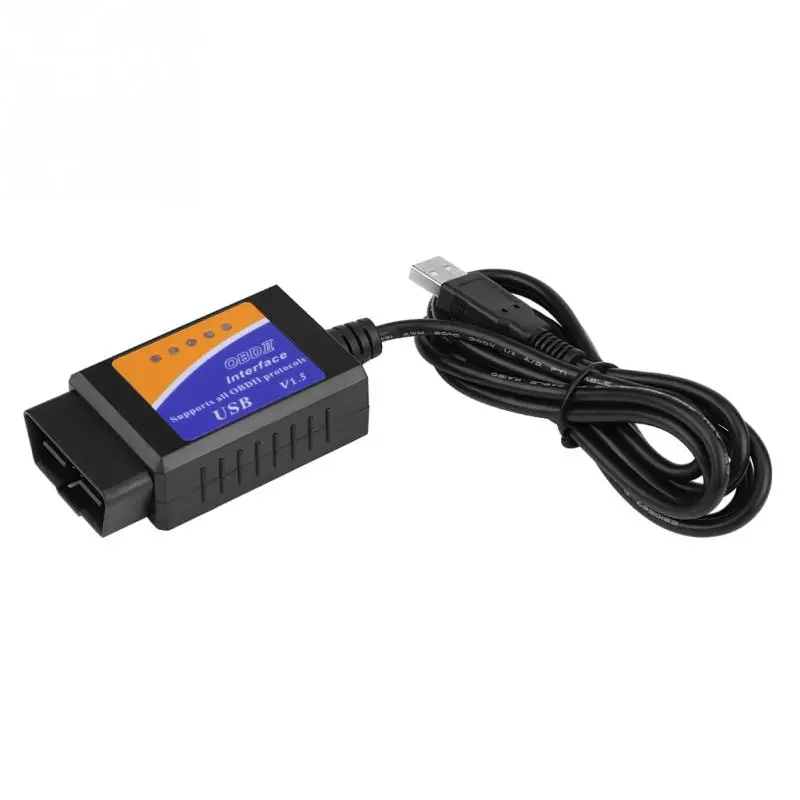 2018 Vgate сканер USB ELM322 OBD2 OBD 2 интерфейсный кабель автомобильный ECU диагностический