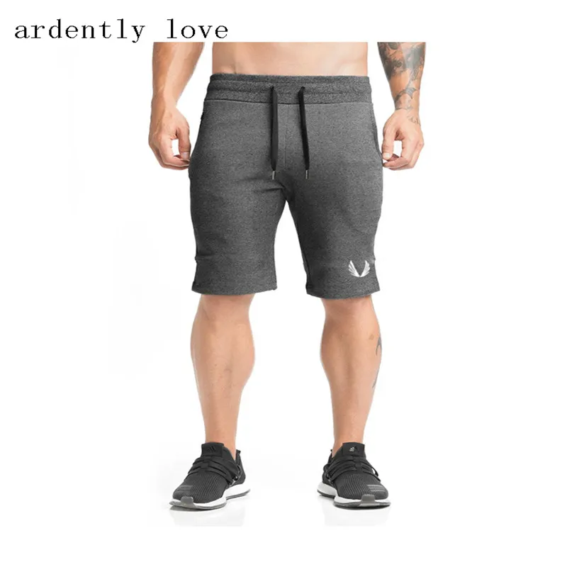 2017 Лето Качество Тонкий хлопок мужская Шорты золото Марка Мужская короткий