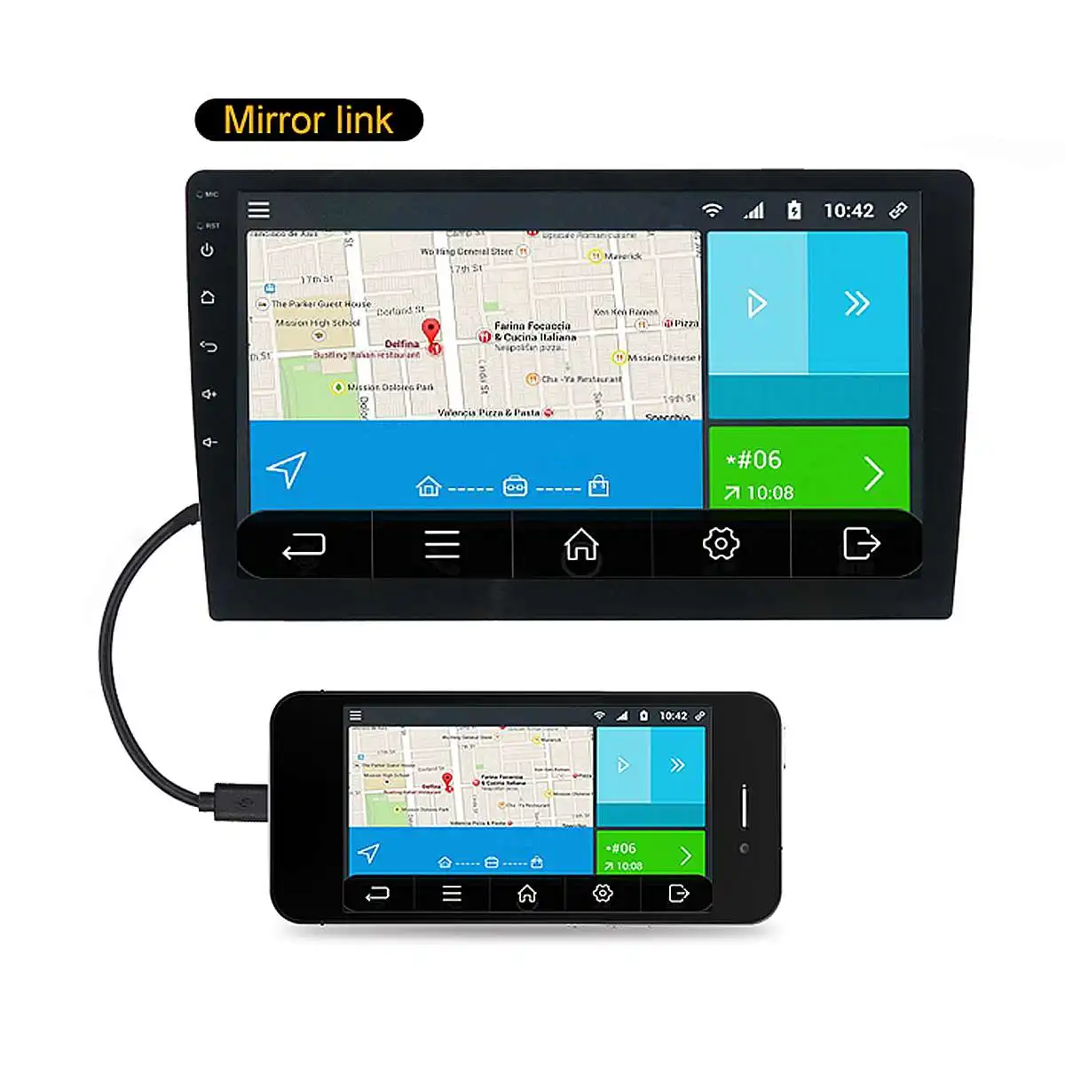 Универсальный 9 дюймов 1 Din автомобильный стерео радио Android 8,1 четырехъядерный MP5 плеер gps bluetooth DAB+ Wifi 4G