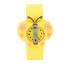 Детские цифровые часы Slap Watch с милыми мультяшными бабочками, Желтые часы с откидным кольцом, игрушки для студентов, подарок для детей и девочек