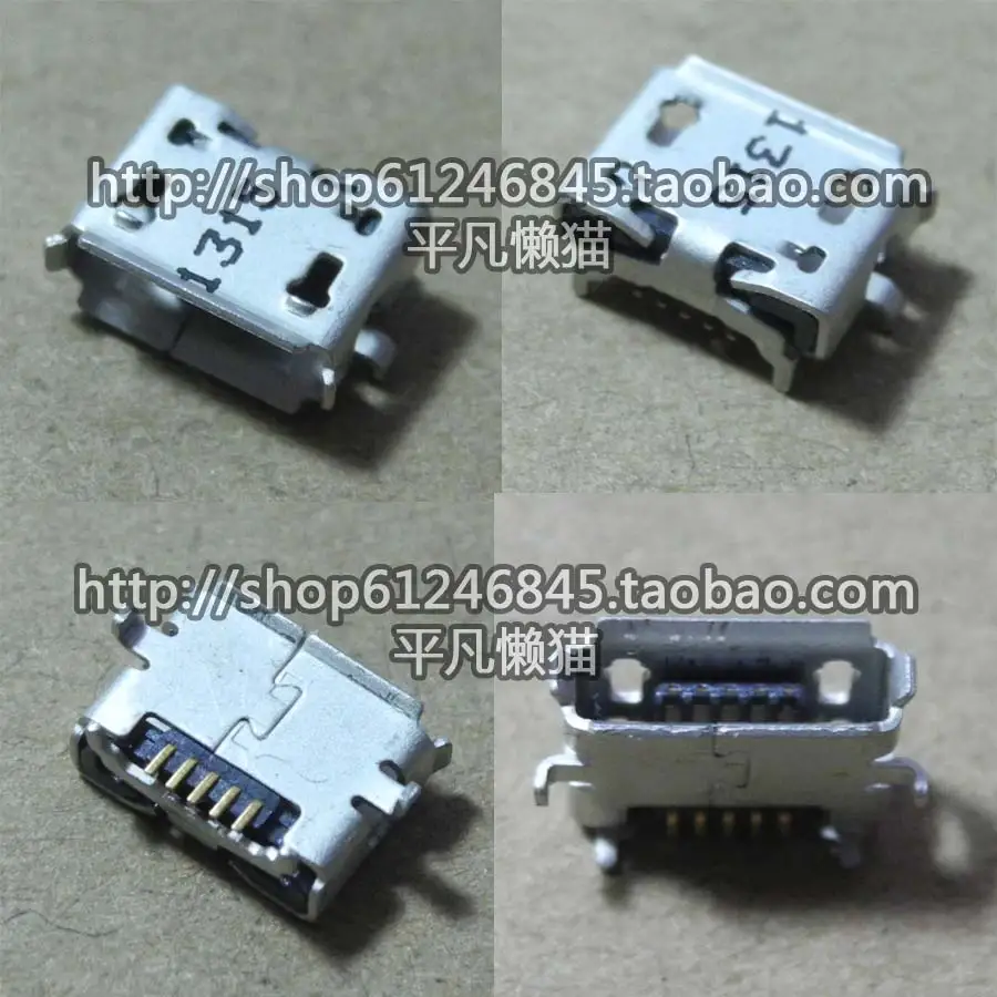 

Free shipping For the original Tablet PC phone Micro USB data interface tail plug 5-pin horn side of the mouth 479