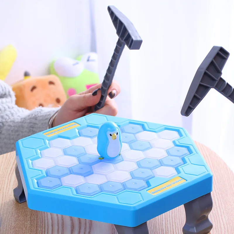 

1 Set Small Save Penguin Trap Ice Breaker Game Block Toy Funny Children Kids Gift AN88