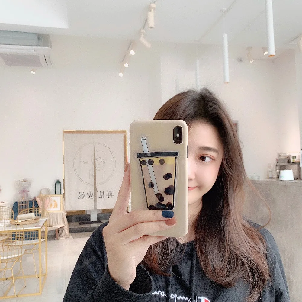 Zxtrby чехол для телефона с рисунком молочного чая iphone XS Max XR X 6 6s 7 8 plus Модный мягкий