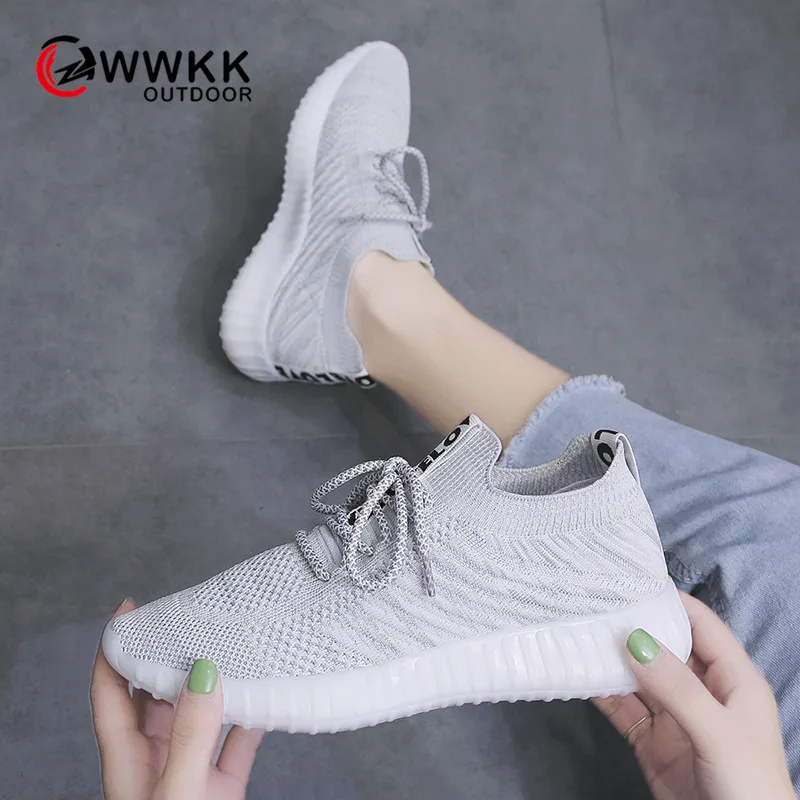 WWKK/Модная обувь женские кроссовки прогулочная Женская сетчатая дышащая сезон