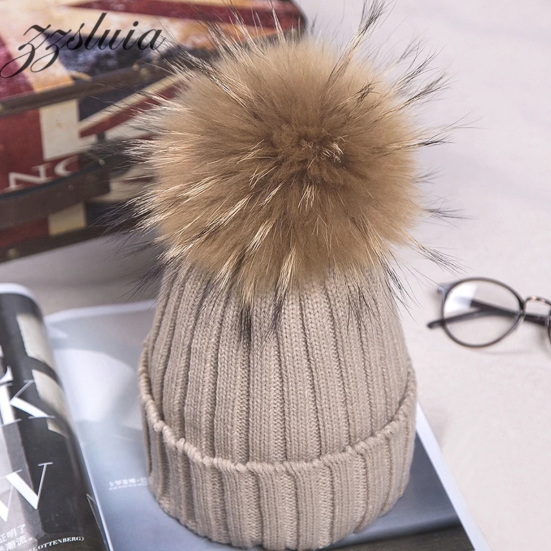 2017 Новая Мода Зимние Меховые Шапки Для Женщин Ухо Защитить Шерсть Трикотажные