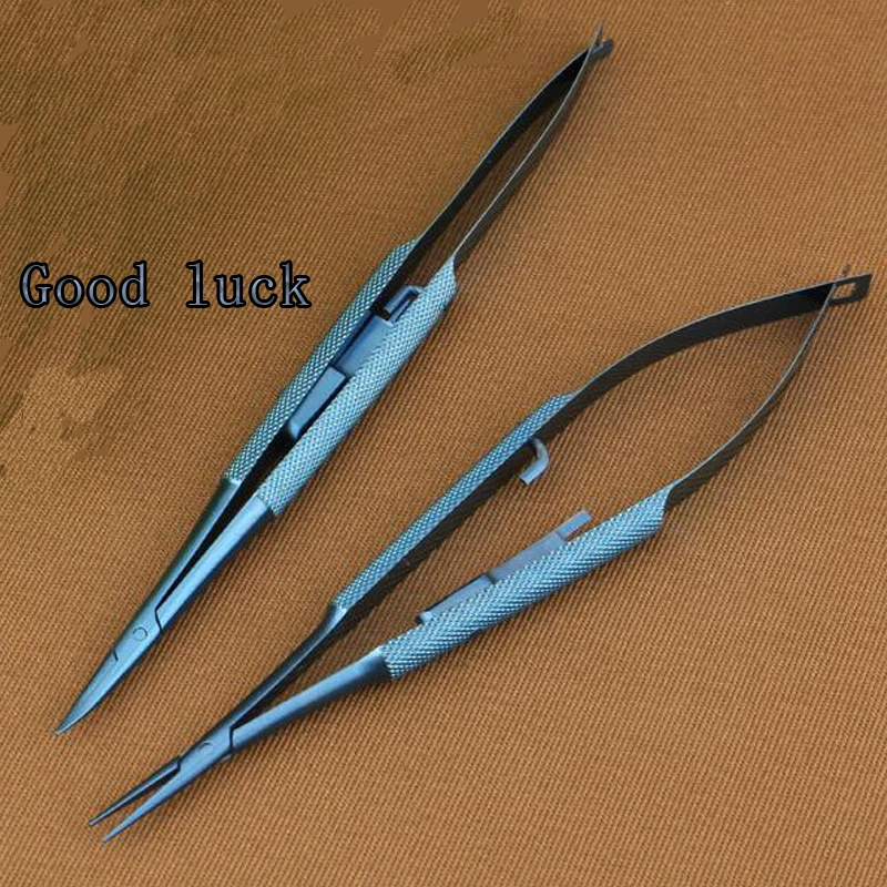 Титановый держатель иглы 18 см микрохирургические инструменты с прямой головкой