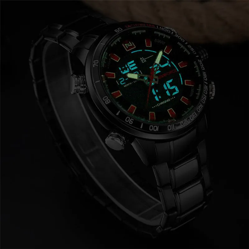 NAVIFORCE Роскошные Брендовые мужские модные спортивные часы водонепроницаемые