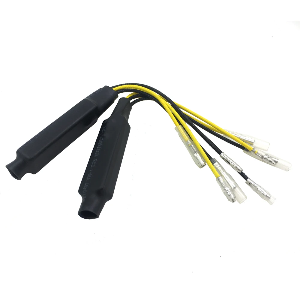 

2pcs 12v Motorcycle LED Signal Turn Signal Decoder Single Resistance Decoder Heat Resistant Line Fixes Flash and No Flash