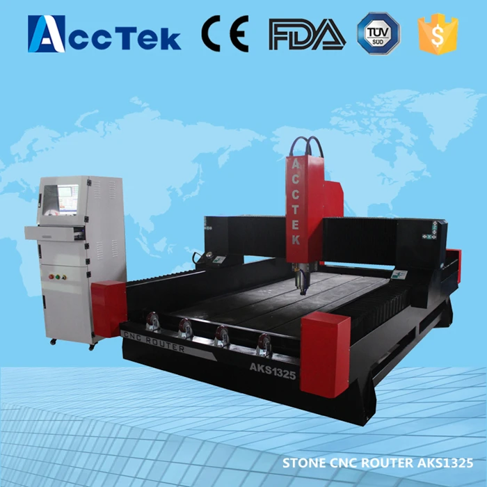 Китай заводская цена мрамор и камень cnc router машина AKS1325 с 5.5kw водяным охлаждением