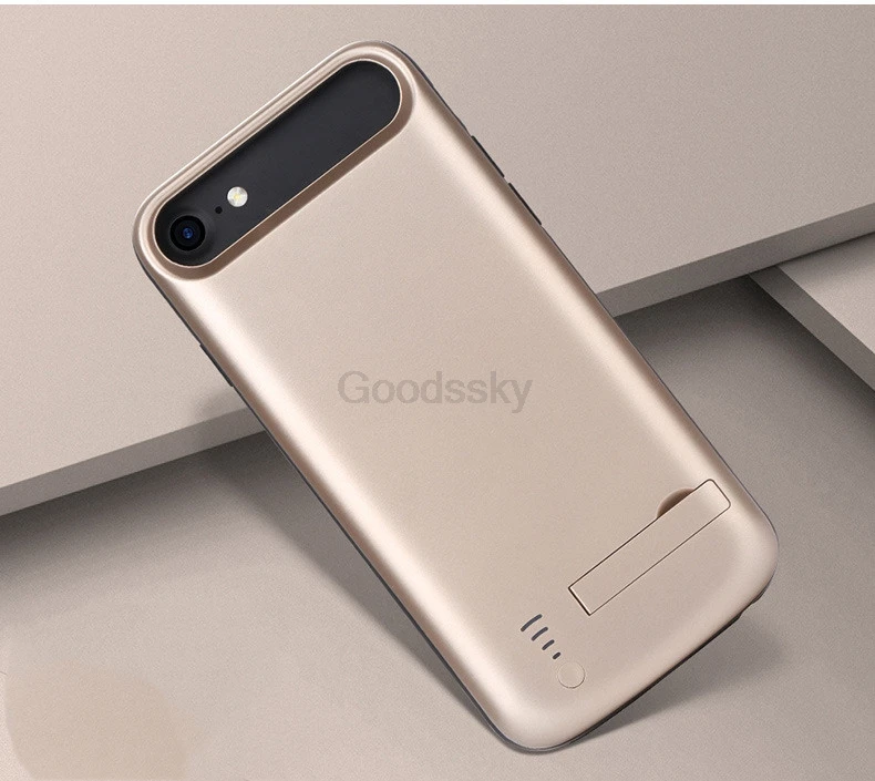 Чехол для зарядки аккумулятора 8000 мАч для iPhone 6, 6 S, 7, 8 Plus, резервный внешний аккумулятор, силиконовый чехол с полной защитой, Подставка для зарядки, задняя крышка