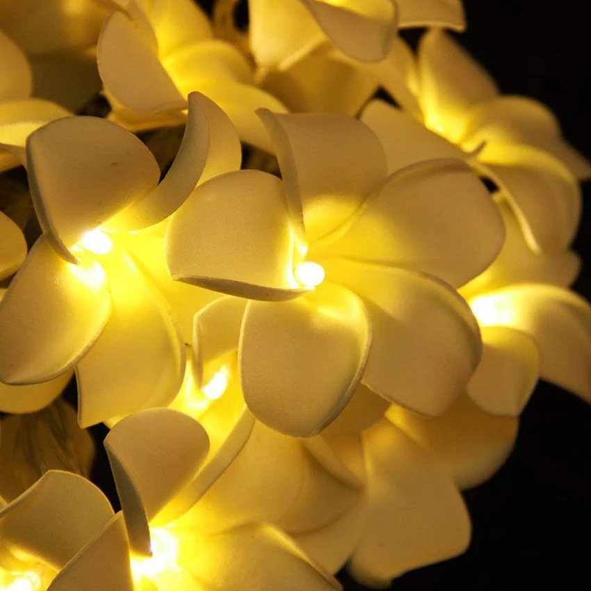 Креативные СВЕТОДИОДНЫЕ гирлянды DIY frangipani цветочное праздничное освещение для